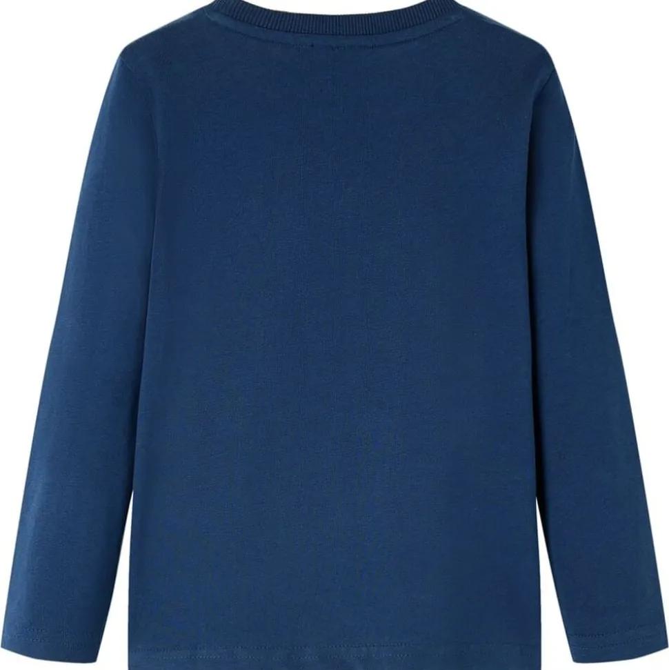 Kindershirt met lange mouwen 104 marineblauw