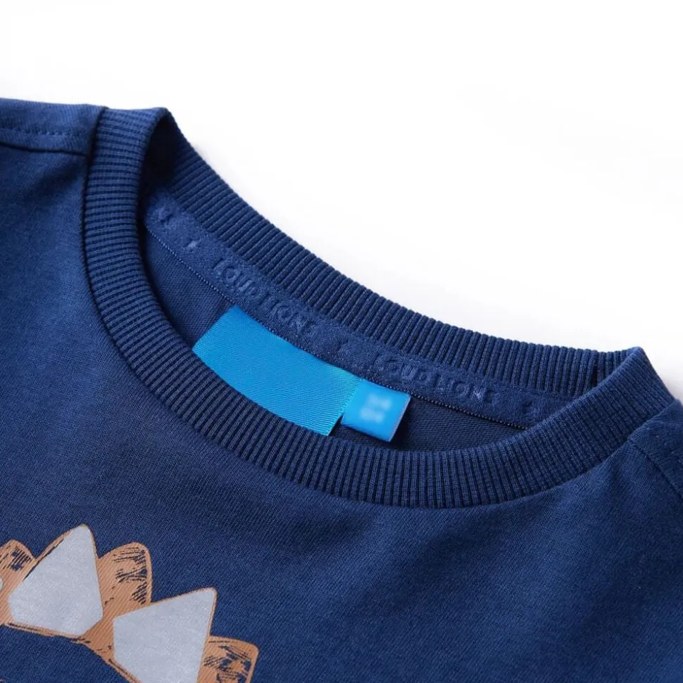 Kindershirt met lange mouwen 104 marineblauw