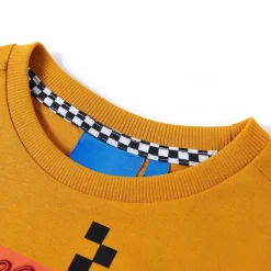 Kindershirt met lange mouwen 104 okerkleurig