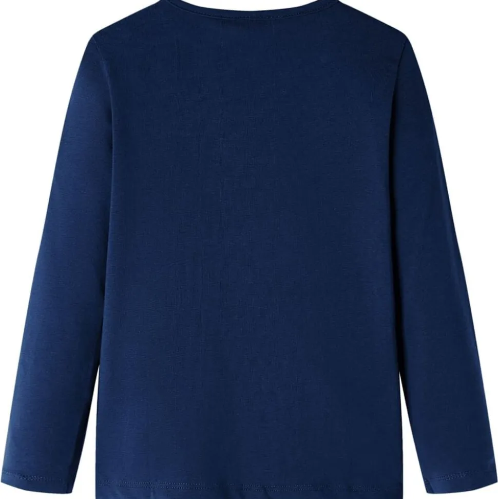 Kindershirt met lange mouwen 104 marineblauw