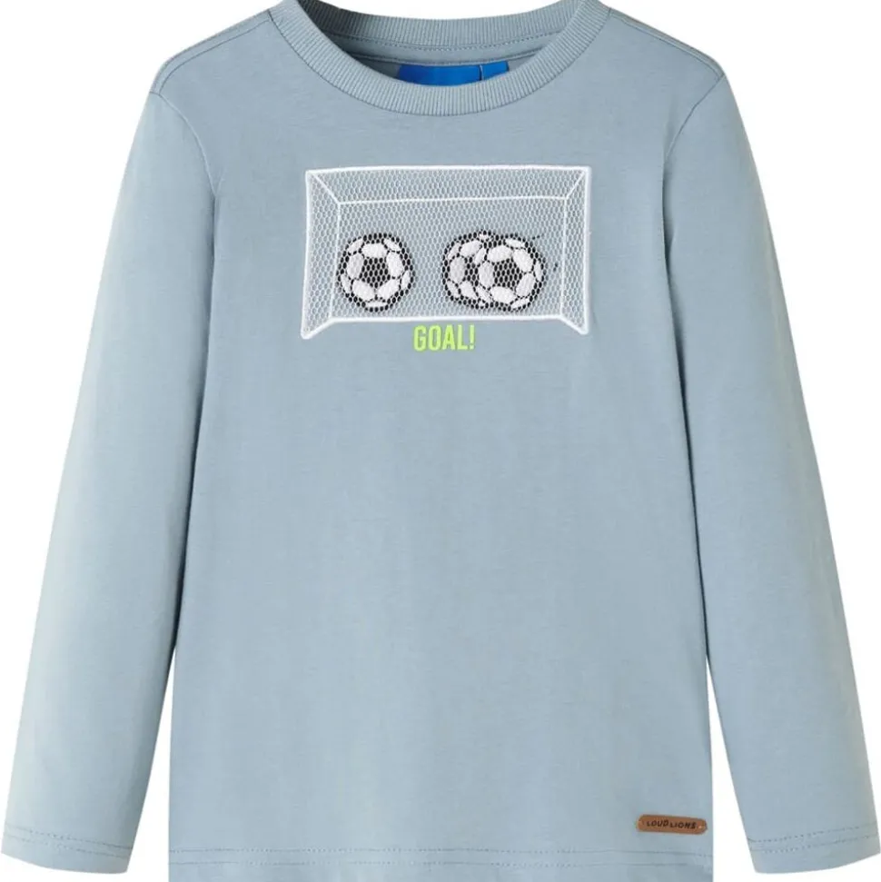 Kindershirt met lange mouwen 92 lichtblauw