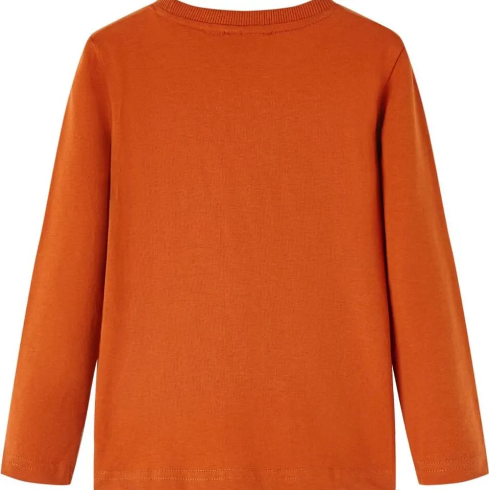 Kindershirt met lange mouwen 104 lichtroestkleurig