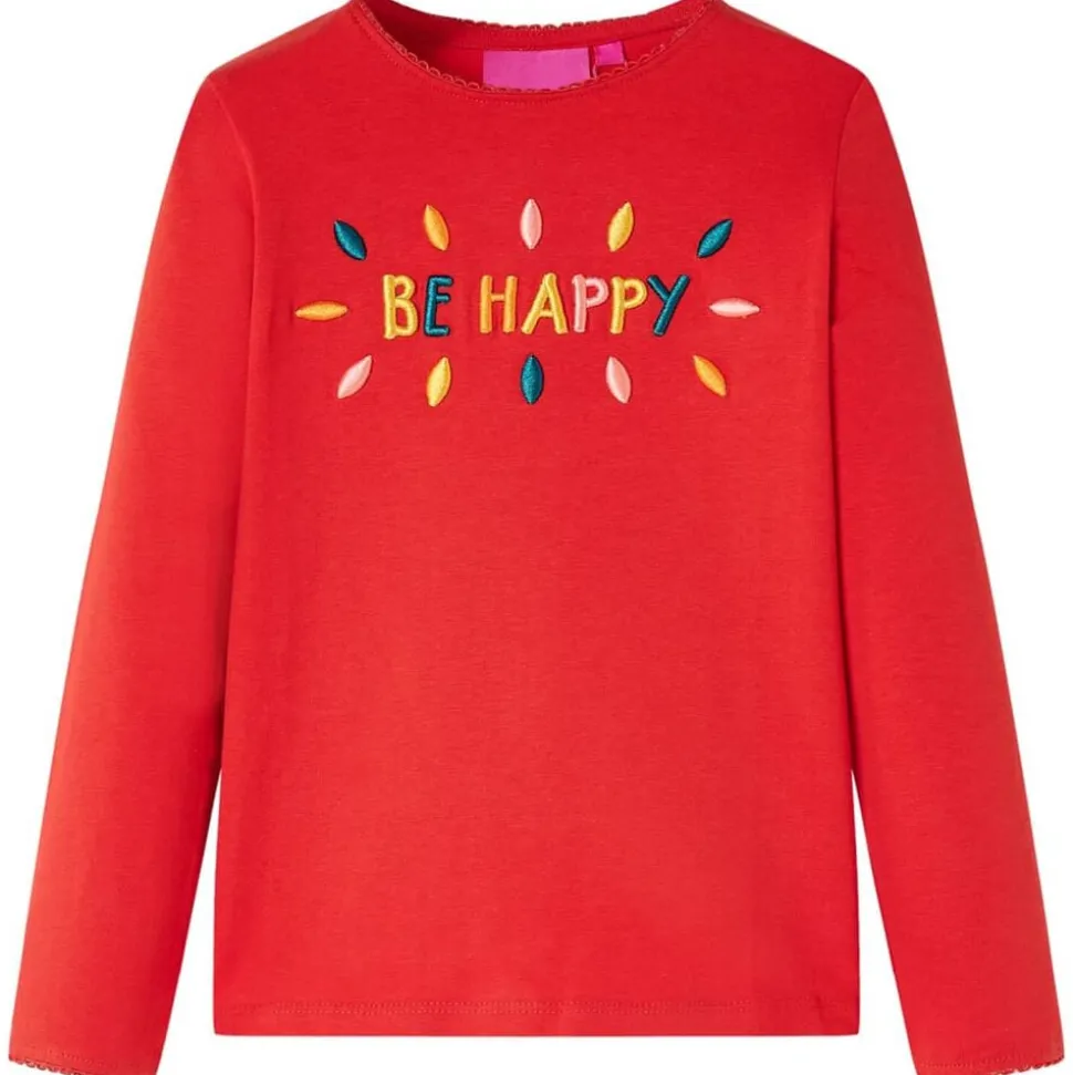 Kindershirt met lange mouwen 92 rood