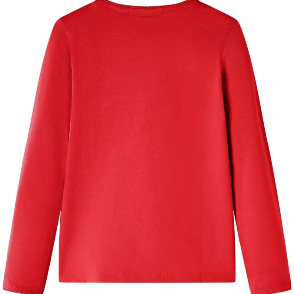Kindershirt met lange mouwen 92 rood
