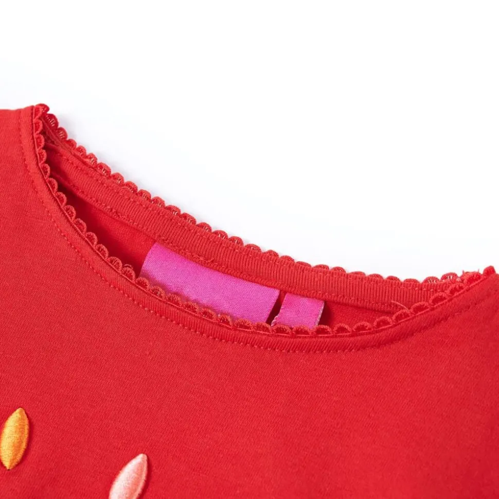 Kindershirt met lange mouwen 92 rood