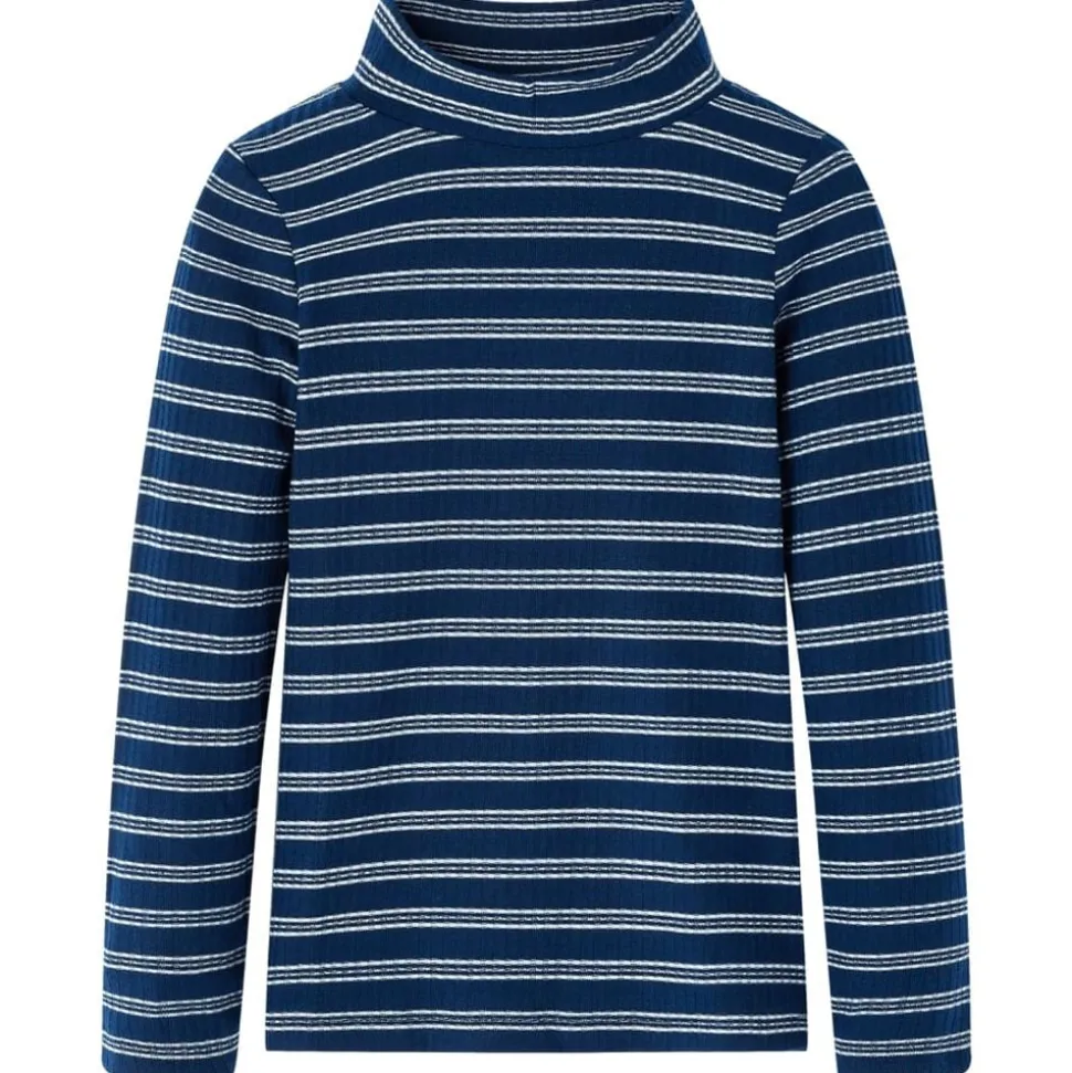 Kindershirt met lange mouwen 128 marineblauw
