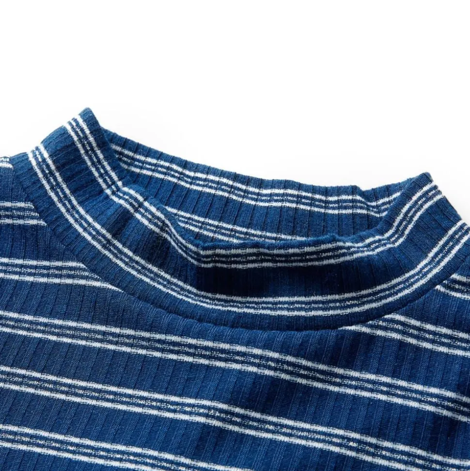 Kindershirt met lange mouwen 128 marineblauw
