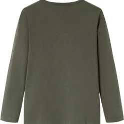 Kindershirt met lange mouwen 104 kakikleurig