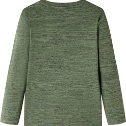 Kindershirt met lange mouwen 104 gemêleerd kakikleurig