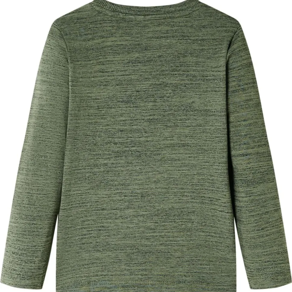 Kindershirt met lange mouwen 104 gemêleerd kakikleurig