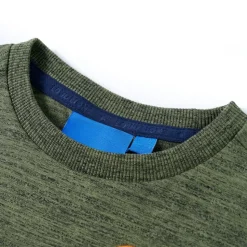 Kindershirt met lange mouwen 104 gemêleerd kakikleurig