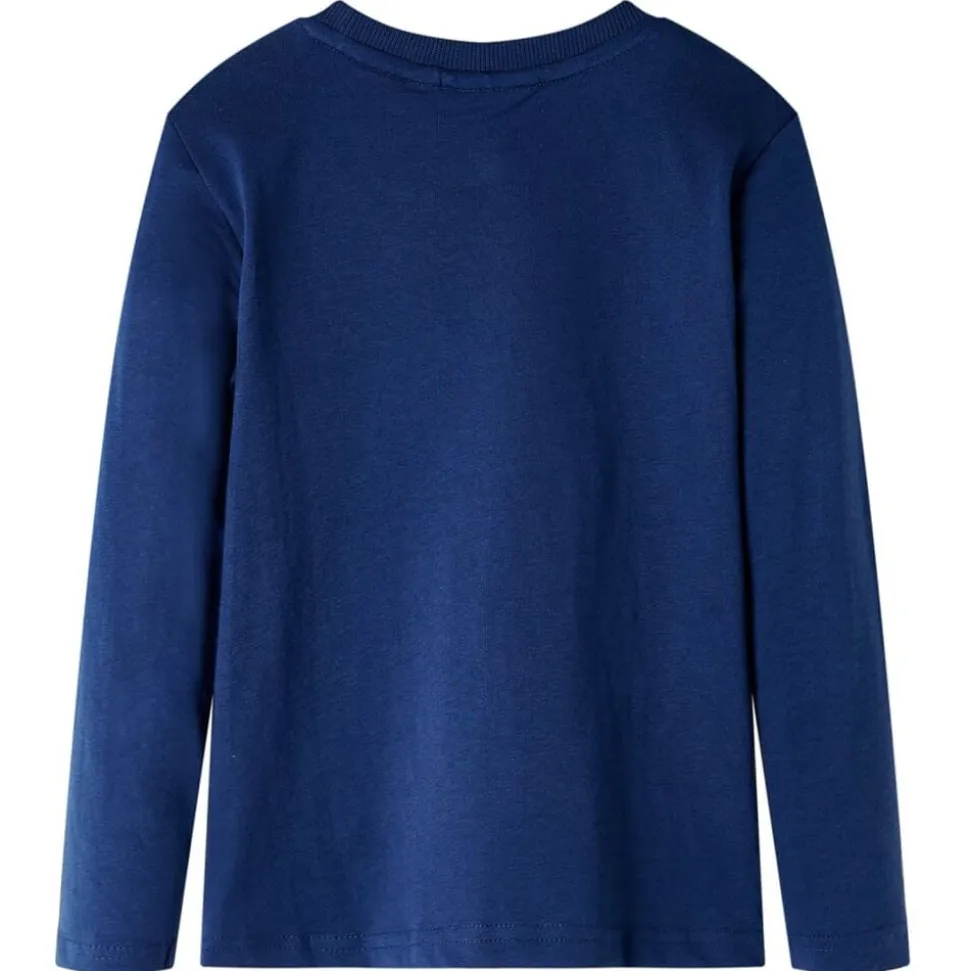 Kindershirt met lange mouwen 92 marineblauw