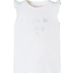 Kindershirt met mouwen met ruches 104 wit