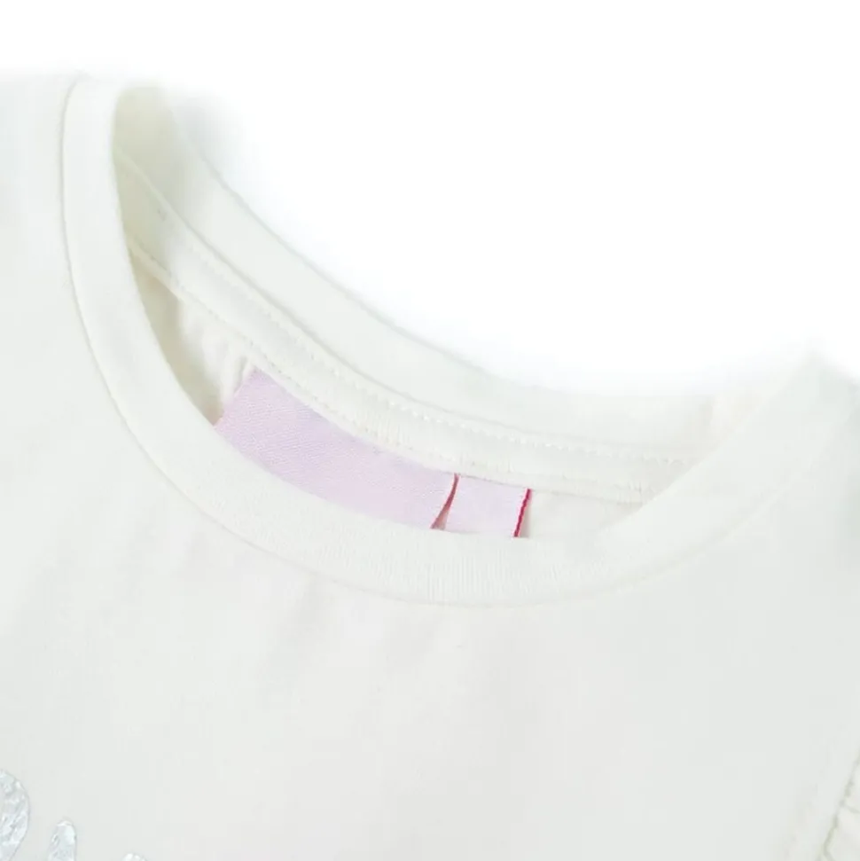 Kindershirt met mouwen met ruches 104 wit