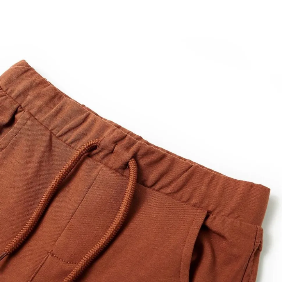 Kindershort met trekkoord 92 bruin