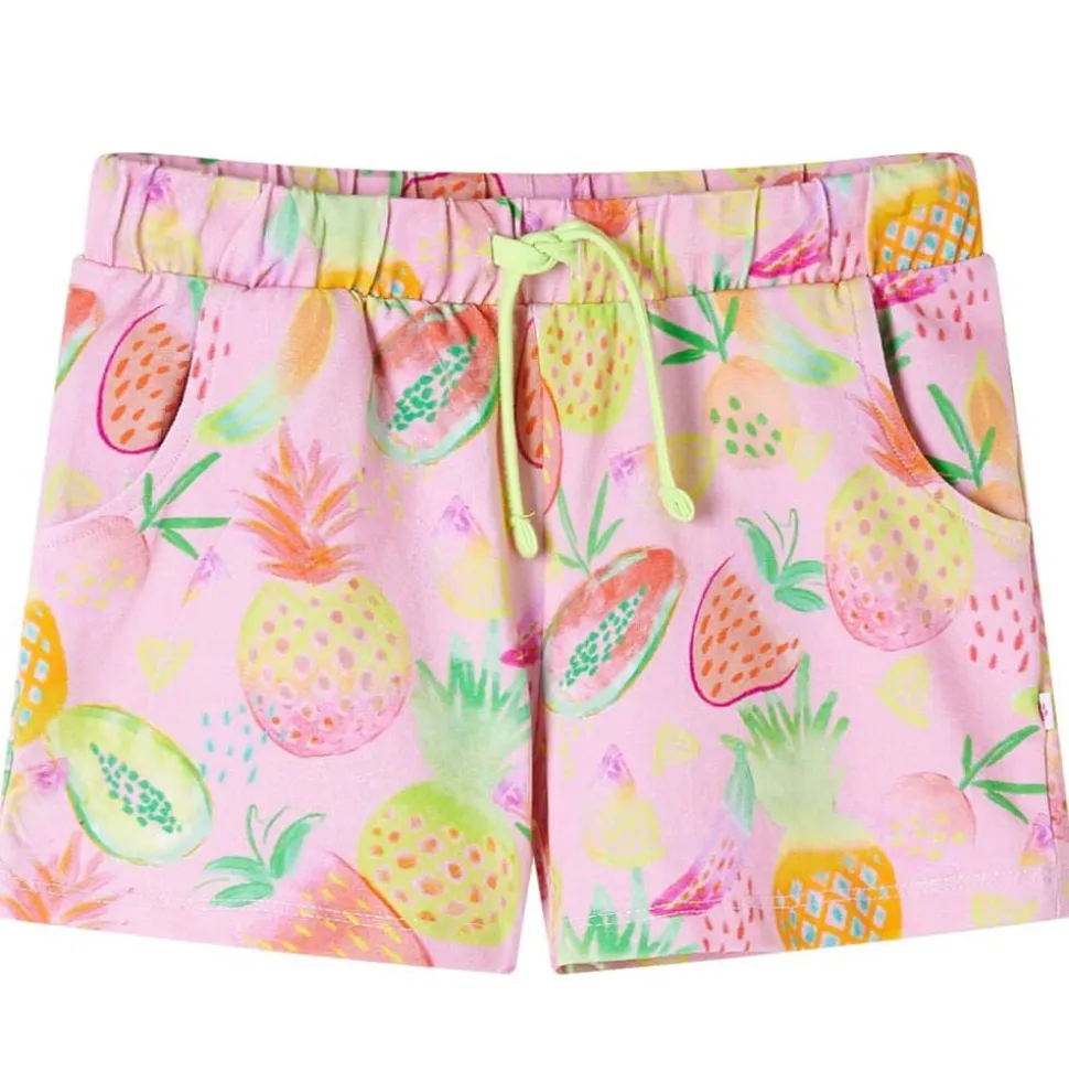 Kindershort met trekkoord 104 zachtroze