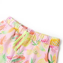 Kindershort met trekkoord 104 zachtroze