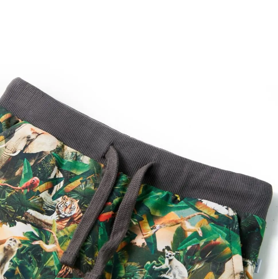 Kindershorts met trekkoord 104 oudpetrol
