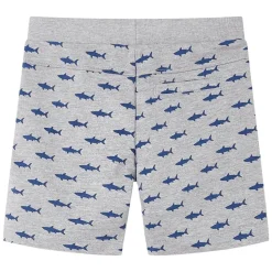 Kindershorts met trekkoord 116 gemêleerd lichtgrijs