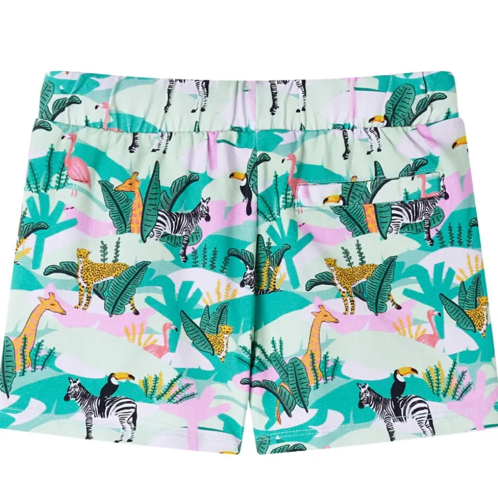 Kindershorts met trekkoord 92 lichtmintkleurig