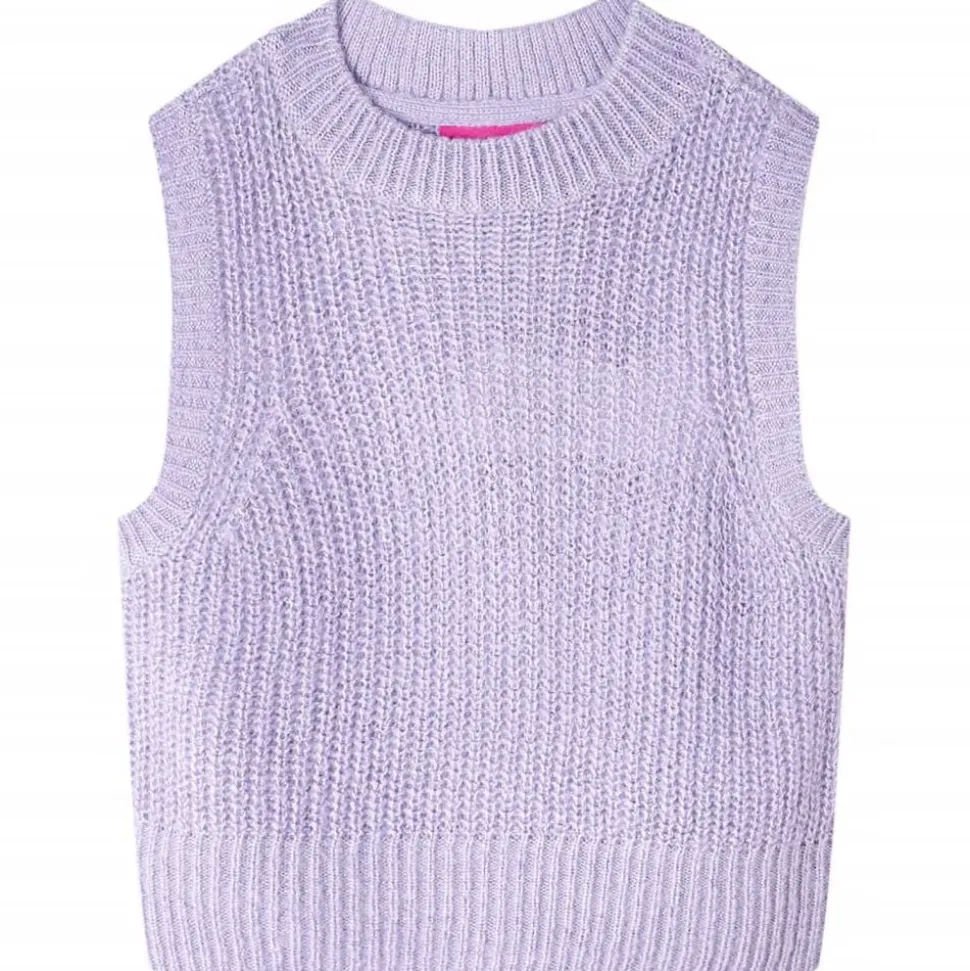 Kinderspencer gebreid 92 lichtlila