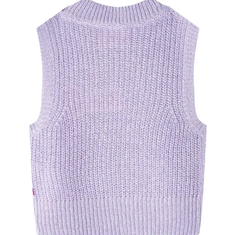 Kinderspencer gebreid 92 lichtlila