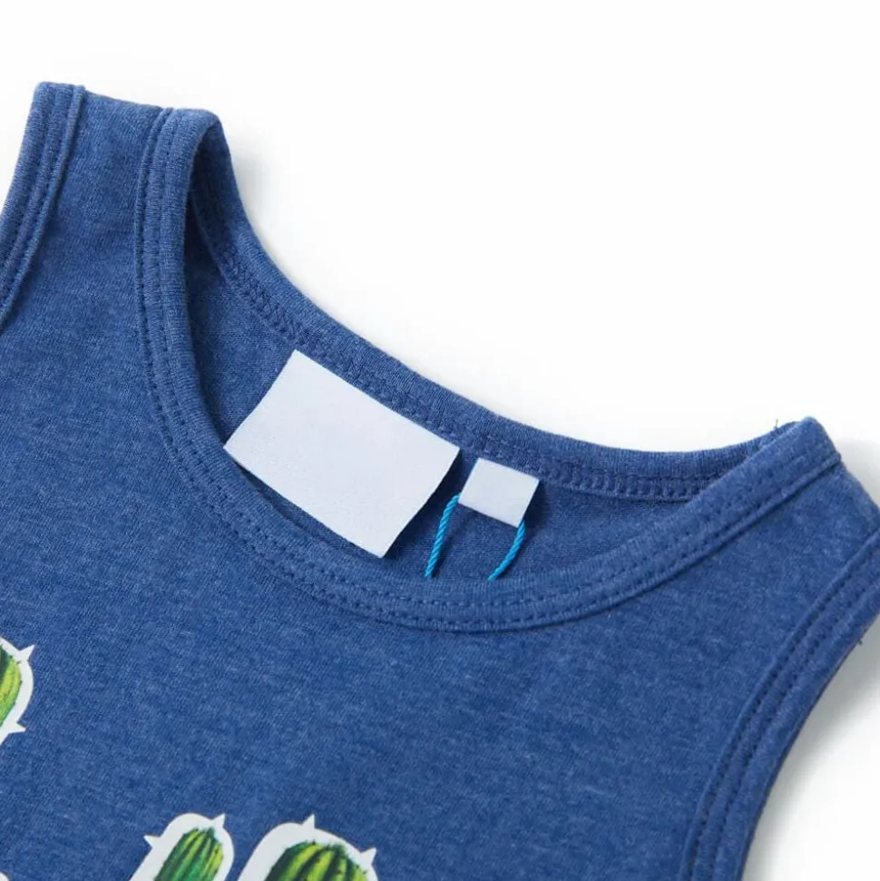 Kindertopje 104 gemêleerd donkerblauw
