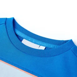Kindertrui 104 felblauw en lichtblauw