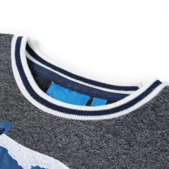 Kindertrui 92 gemêleerd marineblauw