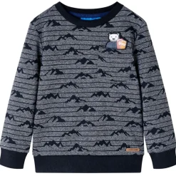 Kindertrui 92 gemêleerd marineblauw