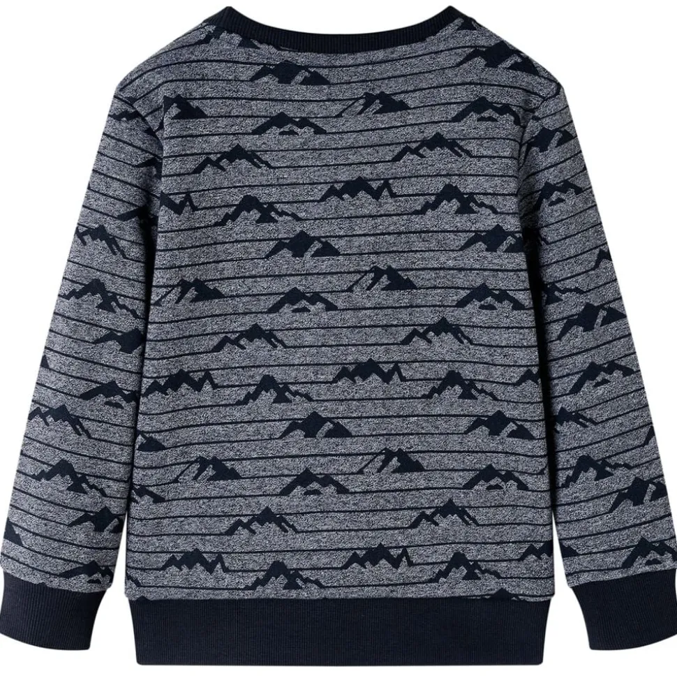 Kindertrui 92 gemêleerd marineblauw
