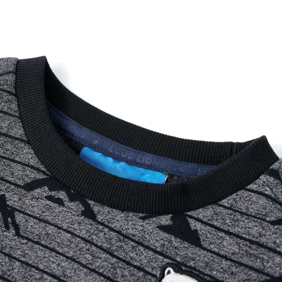 Kindertrui 92 gemêleerd marineblauw