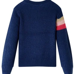 Kindertrui gebreid 104 marineblauw