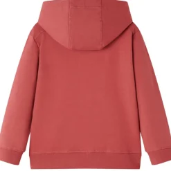 Kindertrui met capuchon 104 roodbruin
