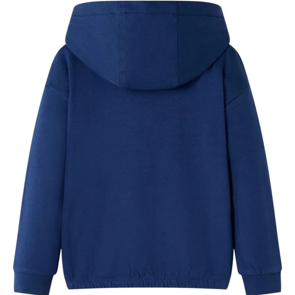 Kindertrui met capuchon 92 marineblauw
