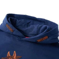 Kindertrui met capuchon 92 marineblauw
