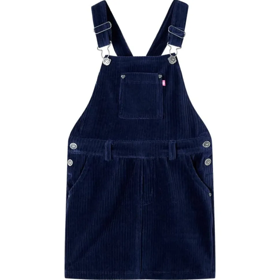 Kindertuinjurk 92 ribfluweel marineblauw