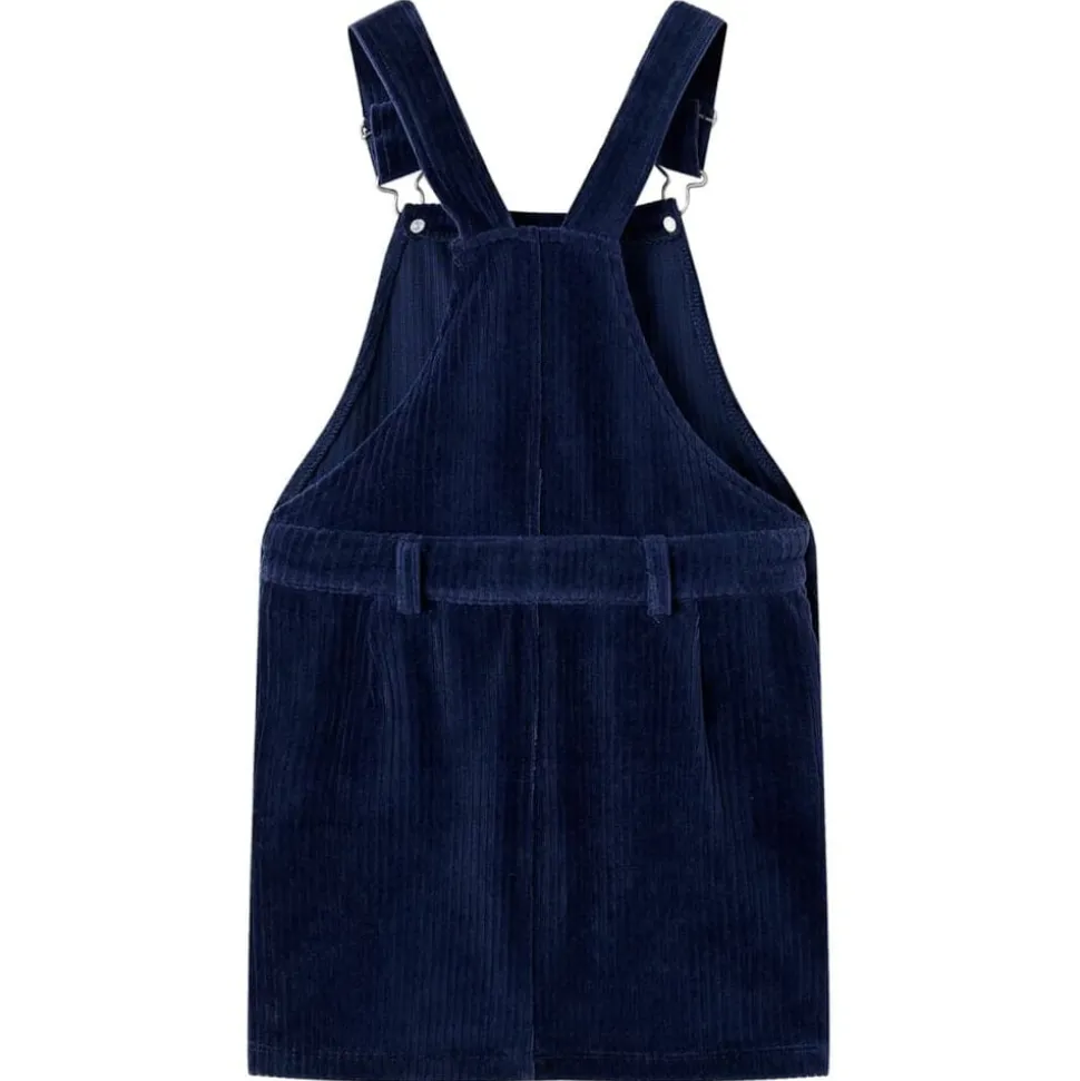 Kindertuinjurk 92 ribfluweel marineblauw
