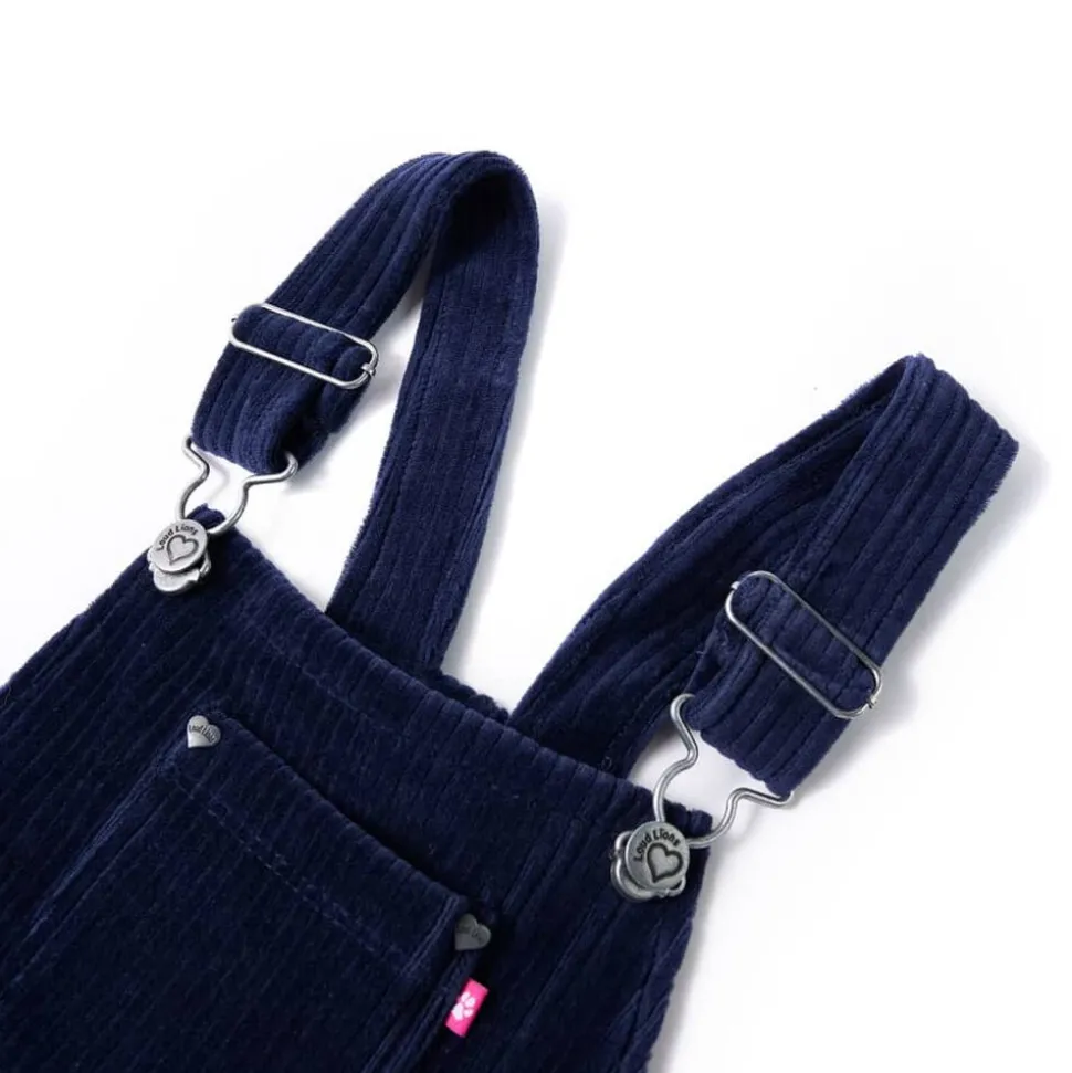 Kindertuinjurk 92 ribfluweel marineblauw