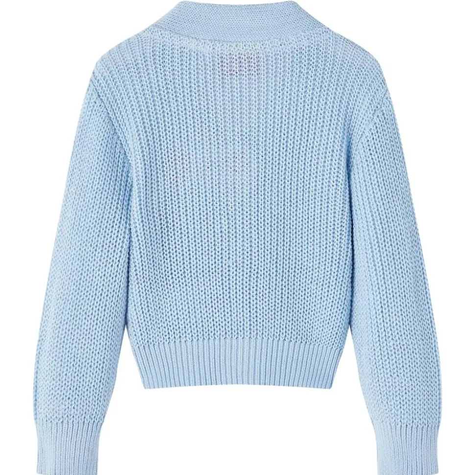 Kindervest gebreid 98 blauw