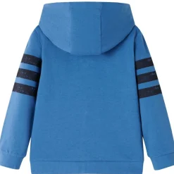 Kindervest met capuchon 104 blauw