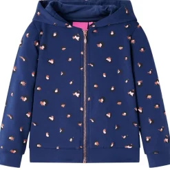 Kindervest met capuchon 92 marineblauw