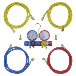 Manometer 4-richtingen set in opbergkoffer