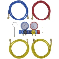 Manometer set voor airco met 4-richtingen