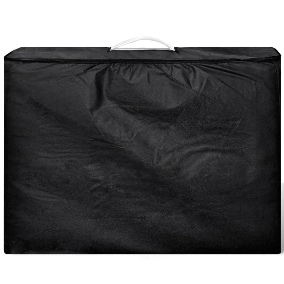 Massagetafel inklapbaar met aluminium frame (vier delen / crèmewit)