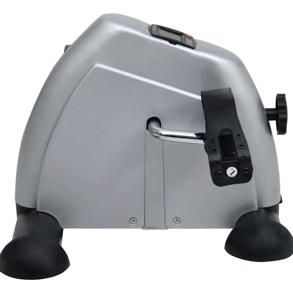 Mini Hometrainer met plastic vliegwiel (zilver)