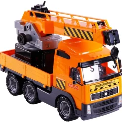 Polesie Wader 4-delige Truckset met kraan polypropeen oranje zwart