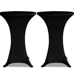 Statafelhoes Stretch Ø60cm Zwart (2 stuks)