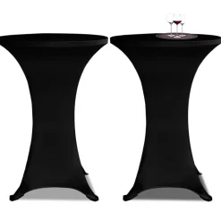 Statafelhoes Stretch Ø60cm Zwart (2 stuks)