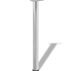 Tafelpoten in hoogte verstelbaar chroom 710 mm 4 st